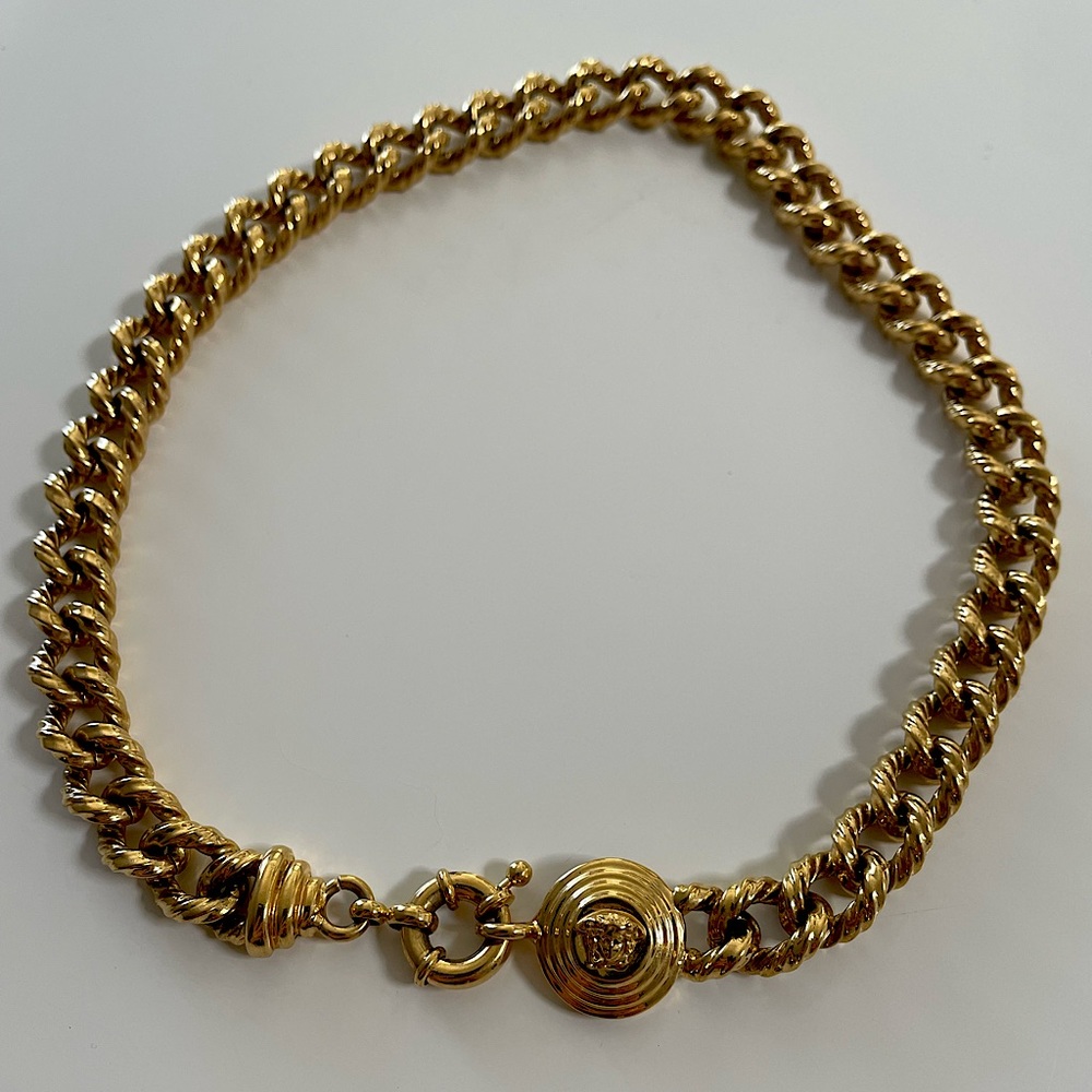 Vintage Gold Versace Choker Necklace 🌟